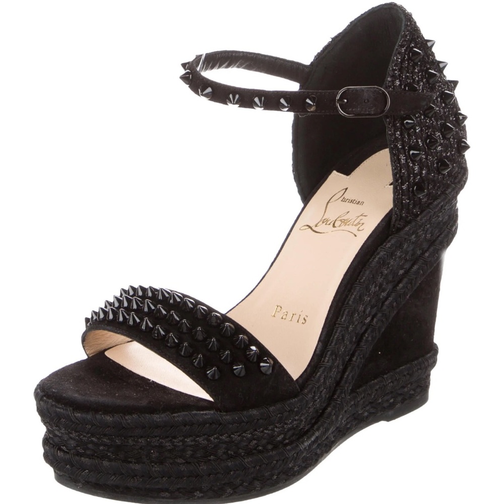 Black Studded Women's Sandals Red Bottom